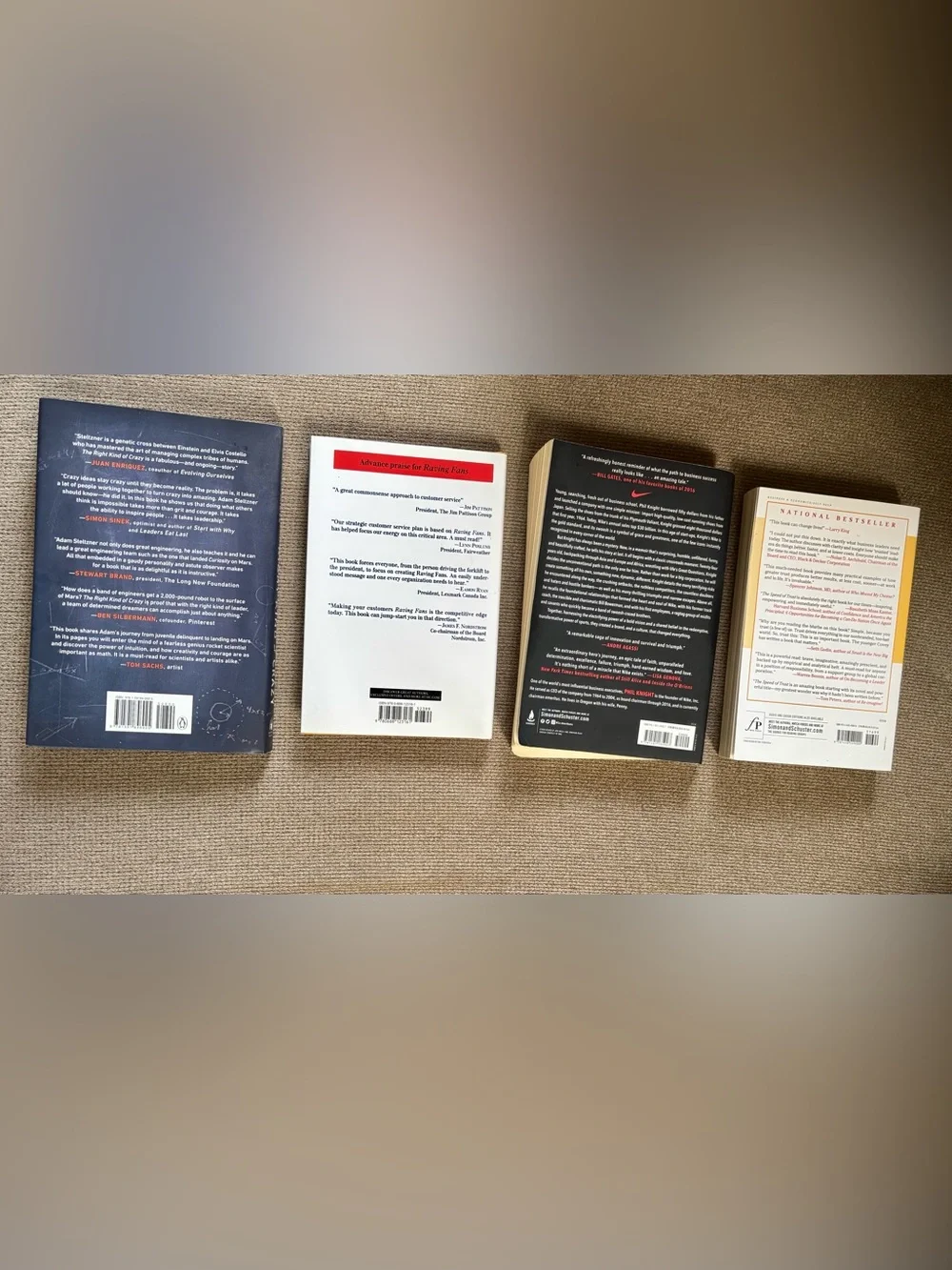 4 Book Bundle: Nike, Tight Hand, Customer Service & Trust